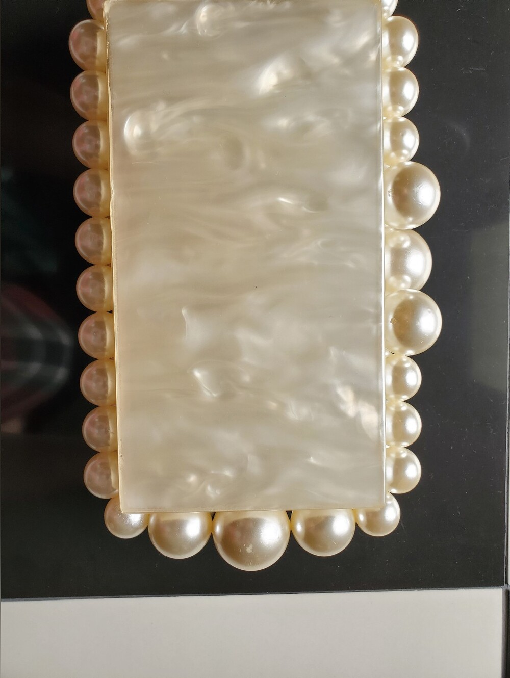 Cult Gaia Women's Ivory Acrylic EOS Beaded Handbag Purse Box (Read Description) - Picture 6 of 16